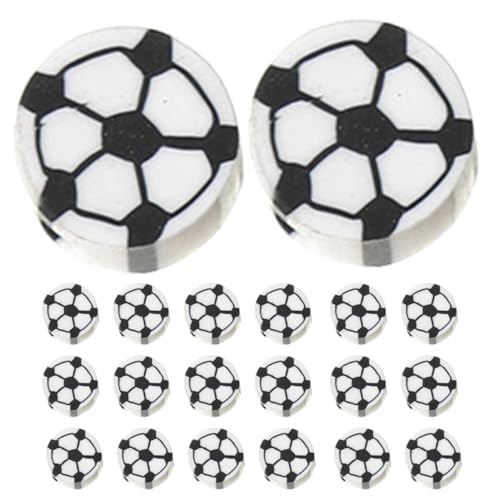 LIFKOME 100 Stück Fußball Perlen Polymer für DIY Schmuckherstellung Bastelperlen für Armbänder und Schlüsselanhänger Kreative Sport Charms Sicher und Langlebig von LIFKOME