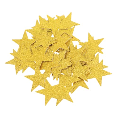LIFKOME 100 Stück Goldene Glitzer stern konfetti aus Papier Doppelseitig Vielseitig für DIY basteln Geburtstagstisch deko Hochzeitsfeiern und Festliche Scrapbook projekte von LIFKOME