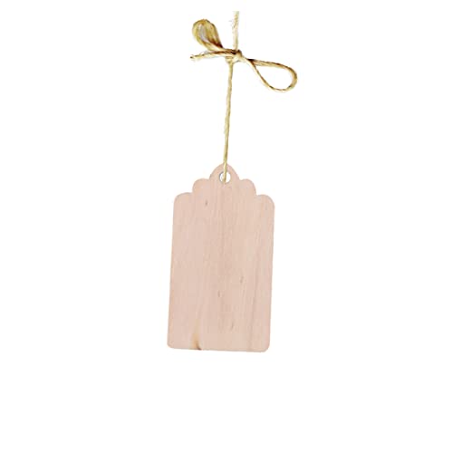 LIFKOME 100 Stück Holz Nachrichten Hängeschild mit Hanfseil Dekorative Holztafeln für Heim Schlafzimmer Wohnzimmer und Geschäfte Einfach zu Montieren für Notizen und Kreative Gestaltung von LIFKOME
