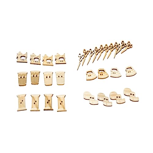 LIFKOME 100 Stück Holzknöpfe zum Annähen Vintage Nähknöpfe für DIY Handwerk Scrapbooking Kleidung Schuhe Mützen und Taschen Robustes Naturmaterial Vielseitig Einsetzbar von LIFKOME