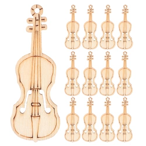 LIFKOME 100 Stück Holzminiatur Violin Anhänger Unvollendete Musikinstrumente für Diy Schmuckgestaltung Kreative Dekorationen für Musikliebhaber und Partys von LIFKOME
