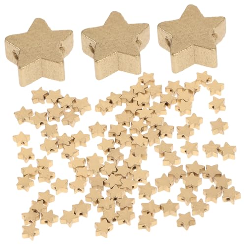 LIFKOME 100 Stück Holzscheiben Goldfarben Umweltfreundliche DIY Bastelperlen Stabile Holzscheiben mit Loch Lernspielzeug für Jungen und Mädchen Vielseitig für Unterricht und von LIFKOME