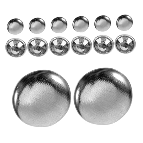 LIFKOME 100 Stück Kristall Nieten mit Strass Silberne Punk Spikes für Kleidung Leder DIY Langlebige Metallröhren Nieten für Taschen Gürtel Jacken und Accessoires von LIFKOME