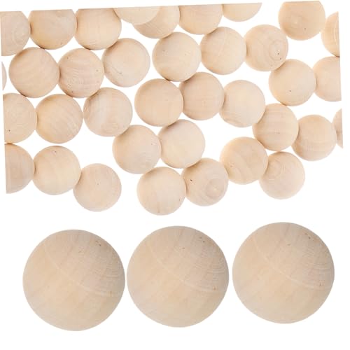 LIFKOME 100 Stück Natürliche Holzkugeln Rund Unlackiert Glatt Solide DIY Schmuck Basteln Dekoration Kinderprojekte Vielseitig Für Halsketten Handwerk Malen von LIFKOME