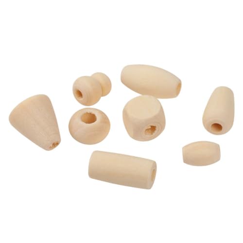 LIFKOME 100 Stück Natürliche Holzperlen zum Auffädeln Glatte Oberfläche DIY Schmuckperlen für Halsketten Armbänder Bastelprojekte und Holzdeko Vielseitiges Zubehör für Handwerk und DIY von LIFKOME