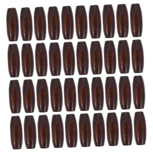 LIFKOME 100 Stück Oval Große Loch Holzperlen aus Robustem Ahornholz Handgefertigte Makramee Abstandsperlen für DIY Vorhang Schmuck Taschen Dekoration Vielseitig Kombinierbar und Langlebig von LIFKOME
