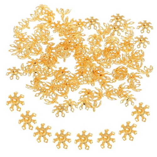 LIFKOME 100 Stück Perlenkappen Blütenform Schmuckzubehör DIY Bead Caps für Halsketten Ohrringe Armbänder Langlebige Vergoldete Blumenperlenkappen als Spacer und Endkappen LIFKOME 100 Stück Perlenkappen Blütenform Schmuckzubehör DIY Bead Caps für Halsketten Ohrringe Armbänder Langlebige Vergoldete Blumenperlenkappen als Spacer und Endkappen von LIFKOME