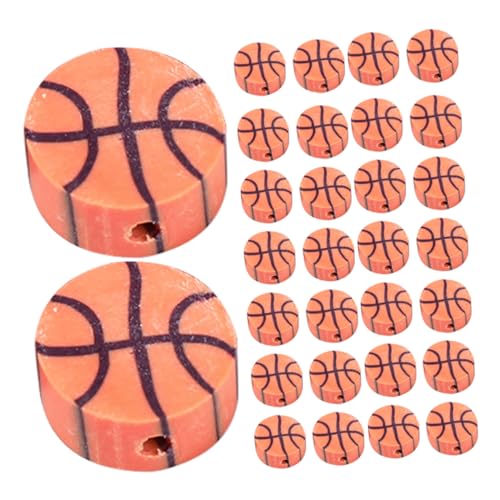 LIFKOME 100 Stück Polymer Basketball Spacer Perlen für Armband Schmuckherstellung Leichte DIY Bastelperlen Robuste und Vielseitige Sport Accessoires für Kreative Schmuckgestaltung LIFKOME 100 Stück Polymer Basketball Spacer Perlen für Armband Schmuckherstellung Leichte DIY Bastelperlen Robuste und Vielseitige Sport Accessoires für Kreative Schmuckgestaltung von LIFKOME