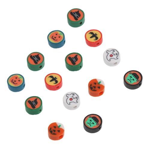 LIFKOME 100 Stück Polymer Clay Perlen Mix für DIY Schmuckherstellung Handgefertigte Halloween Schmuck Langlebige Punch Beads für Armbänder Halsketten Zubehör von LIFKOME