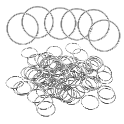 LIFKOME 100 Stück Schlüsselringe Rund Flach Schlüsselanhänger Ringe DIY Karabiner Zubehör Rostfrei Sicher für Autoschlüssel und Schmuckverbinder von LIFKOME