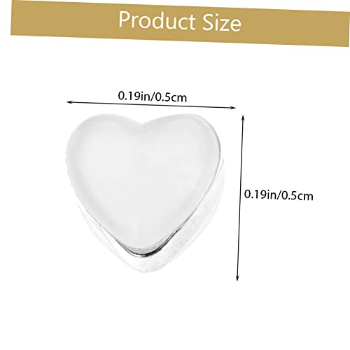 LIFKOME 100 Stück Silikon Ohrstecker Verschluss Herzform Wiederverwendbar Sicherer Earring Stopper Leichtes Bruchsicheres DIY Ohrschmuck Zubehör Für Ohrringe von LIFKOME