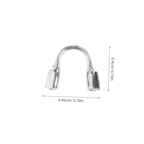 LIFKOME 100 Stück U Förmige Schmuckverbinder aus Sterlingsilber Drahtschutz für Halsketten und Armbänder Langlebig Verformungsfest für DIY Schmuckherstellung und Perlenketten von LIFKOME