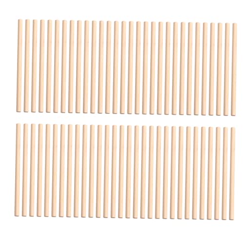 LIFKOME 100 Stück runder Stab Stange Lolly-Sticks Jumbo Basteldübel runder Dübel Kreis bastelzeug für rundhölzer Holzstäbe handystativ Mini-Bastelstäbe Bastelbedarf Stöcke Hölzern von LIFKOME