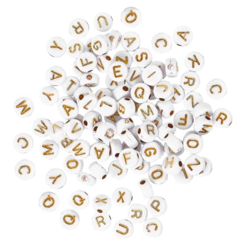 LIFKOME 1000 Stück Acryl Buchstabenperlen Vielseitige DIY Perlen für Schmuckherstellung Armbänder Dekorationen Langlebig und Tragbar für Kreative Projekte von LIFKOME