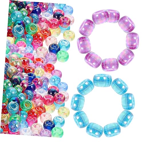 LIFKOME 1000 Stück Acrylperlen DIY Bastelperlen für Schmuckherstellung Große Lochperlen Buntem Farbverlauf für Armbänder und Kreative Projekte von LIFKOME