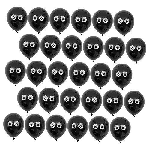 LIFKOME 100Stücke Halloween Ballons Latex Luftballons Für Halloween Mottopartys Dekoration Für Feiern Geburtstage Und Babypartys Weiße Augen von LIFKOME