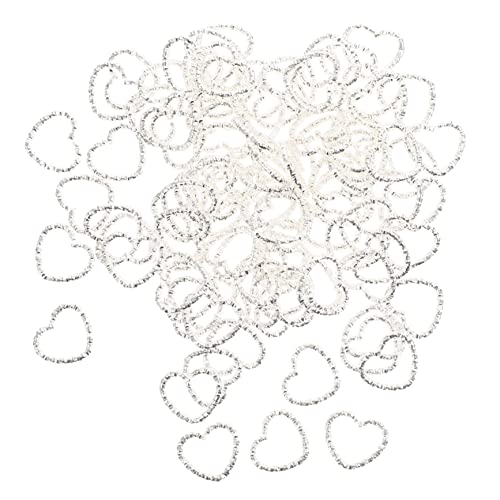 LIFKOME 100Stücke Herzverbindungsringe Für Schmuckzubehör DIY Charms Für Ohrringe Armbänder Und Schlüsselanhänger Hochwertigem Material Für Bastelprojekte von LIFKOME