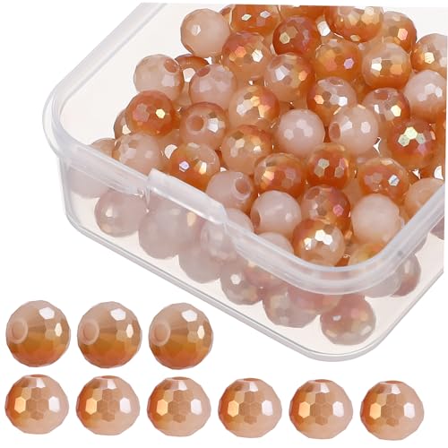 LIFKOME 100Stücke Kristallperlen Glasperlen für Schmuck Basteln Stilvolle Abstandsperlen Zubehör für Armbänder und Kreative Projekte von LIFKOME