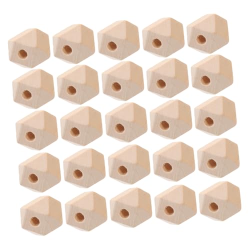 LIFKOME 100Stücke Unvollendete Holzperlen Naturfarbe Octagon DIY Spacer Perlen Für Armbänder Halsketten Bastelprojekte Und Dekorationen Kinderhandwerk von LIFKOME