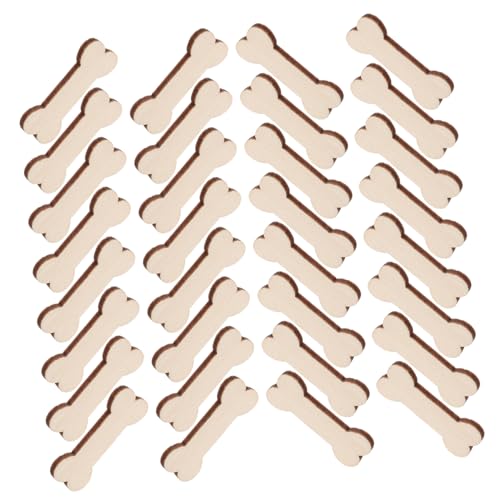 LIFKOME 100pcs Holzhundknochenkürzungen Für DIY -crafting -dekore Und Projizieren Einzigartige Unvollendete Holzhundknochen -ornamente Dekorationen von LIFKOME