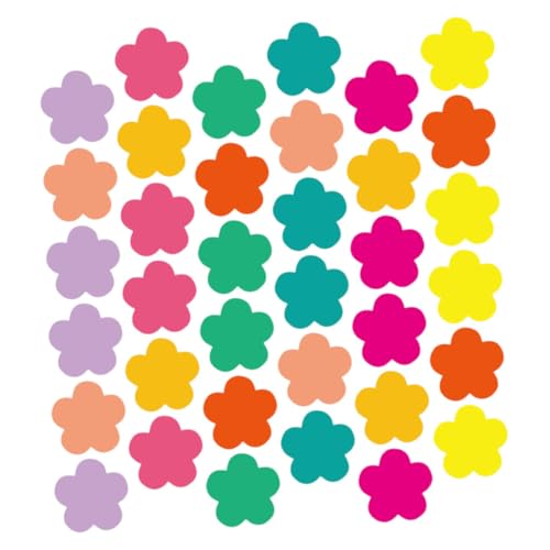 LIFKOME 108 Stück Blumenausschnitte Karton für Klassenzimmer Dekorationen Bunte Bastelvorlagen Langlebige Wanddekorationen für Bulletin Boards und Schulprojekte von LIFKOME
