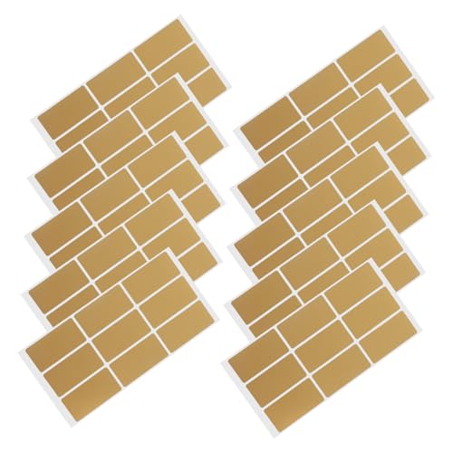 LIFKOME 10Blätter Rubbelaufkleber DIY Scratch Off Sticker für Tombola Spiele Partys Geburtstage Teamaktivitäten Selbstklebende Etiketten Gold für Kreative von LIFKOME