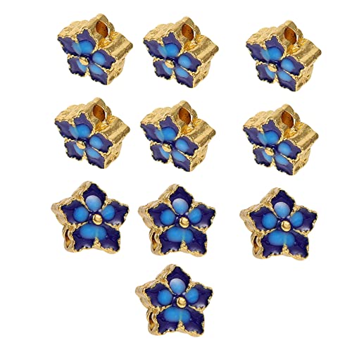 LIFKOME 10Stücke DIY Schmuckperlen Blumenanhänger Doppelseitige Blüten Emaille Für Ohrringe Und Armbänder Vielseitige Bastelmaterialien Für von LIFKOME