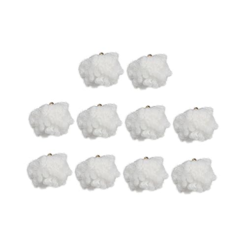 LIFKOME 10Stücke Flauschige Kugelanhänger Handgemachte Ohrringe DIY Schmuckzubehör Für Armbänder Schlüsselanhänger Und Dekoration von LIFKOME