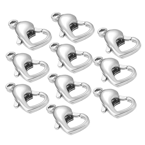 LIFKOME 10Stücke Herzverschluss Für DIY Halsketten Und Armbänder Langlebige Schmuckverbindung Einfach Zu Installieren Für Bastelprojekte Und Schmuckherstellung von LIFKOME