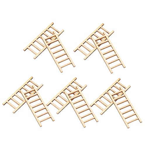 LIFKOME 10Stücke Holzornamente Für DIY Mikrolandschaften Treppen Dekoration Für Zuhause Und Geschäft Tischdekoration Unbemalt Für Bastelprojekte von LIFKOME