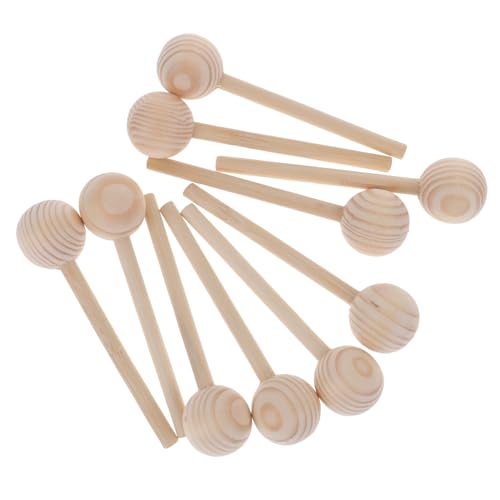 LIFKOME 10Stücke Holzperlenstäbe Kiefernholz DIY Holzverzierungen Für Bastelprojekte Natürliche Holzstäbchen Für Dekorationen Und Handarbeiten von LIFKOME