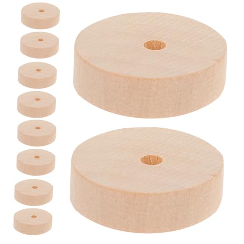 LIFKOME 10Stücke Miniatur Holzräder Kleine Holzräder für DIY Bastelprojekte für Kreative Handarbeit und Modellbau Vielseitige Holzhandwerksmaterialien von LIFKOME