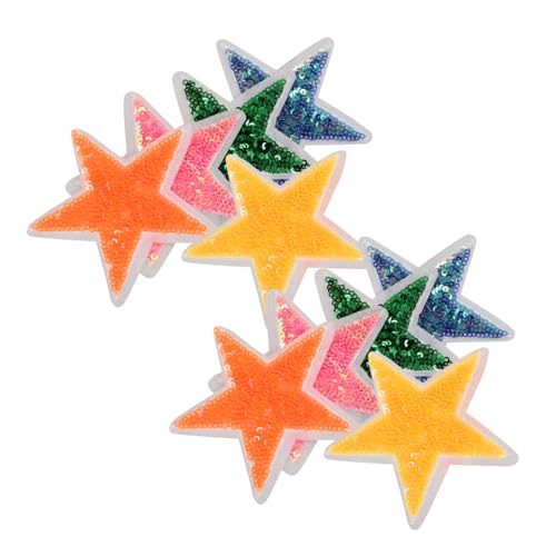 LIFKOME 10Stücke Pailletten Aufnäher für DIY Kleidung Applikationen für Rucksäcke und Textilien Reparatur Patches Einfache Anwendung von LIFKOME