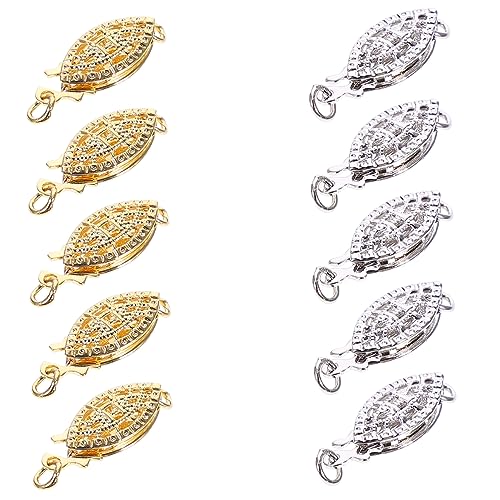 LIFKOME 10Stücke Schmuckzubehör Legierungs Halskette Slide Verschluss für DIY Schmuckherstellung Elegantes Design für Armbänder für Handarbeiten von LIFKOME