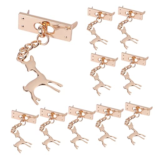 LIFKOME 10Stücke Teiliges Dekorative Schnallen Handgefertigtes Zubehör für Taschen Kreative Verschlüsse für Stilvolle Handtaschen und DIY Projekte Goldene Ausführung von LIFKOME