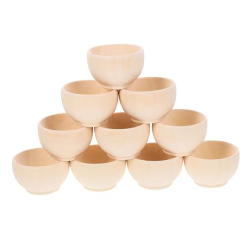 LIFKOME 10Stücke Unbemalte Holzschalen zum Basteln DIY Kleine Schüsseln Natürlichem Holz für Projekte und Heimdekoration für Schule und Familie LIFKOME 10Stücke Unbemalte Holzschalen zum Basteln DIY Kleine Schüsseln Natürlichem Holz für Projekte und Heimdekoration für Schule und Familie von LIFKOME