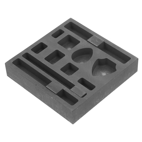 LIFKOME 11Löcher Graphitform Gießform für Metallguss für Gold und Silber Robuste Graphitstruktur für Einfaches Entformen und Vielseitige Anwendung der Metallverarbeitung von LIFKOME
