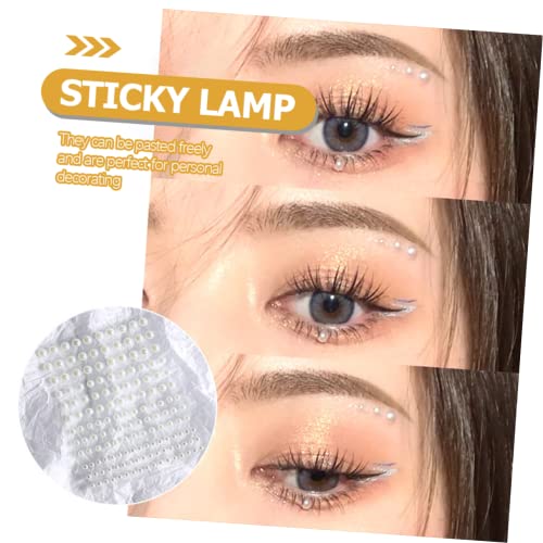 LIFKOME 12 Blatt Perlen Aufkleber Gesichtsschmuck Flacher Rückseite Körper Edelsteine für Festival Make up und Nagelkunst Hautfreundlich Leuchtende Farben für Frauen Mädchen von LIFKOME