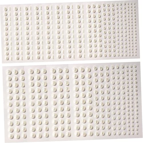 LIFKOME 12 Blatt Selbstklebende Perlen Aufkleber für Gesicht Make up und Haar Schmuck Hautfreundliche Flache Rückseite Perlen für Festivals Cosplay Halloween Nachtparty und Nail Art von LIFKOME