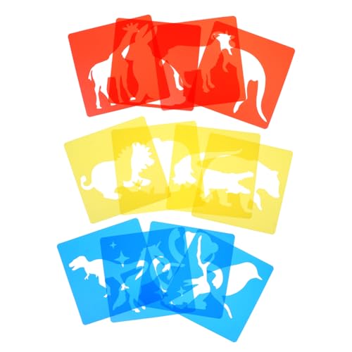 LIFKOME 12 Blatt Teiliges Schablonen Set für Tier Malvorlagen Robustem für Kreative Projekte für Schulprojekte und DIY Kunstwerke von LIFKOME