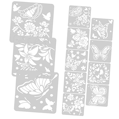 LIFKOME 12 Blatt Teiliges Wiederverwendbares Schmetterling Schablonen Kleine Malschablonen mit Glatten Kanten für Wandmalerei Möbel DIY Basteln Leichte Stabile Wandschablonen für LIFKOME 12 Blatt Teiliges Wiederverwendbares Schmetterling Schablonen Kleine Malschablonen mit Glatten Kanten für Wandmalerei Möbel DIY Basteln Leichte Stabile Wandschablonen für von LIFKOME