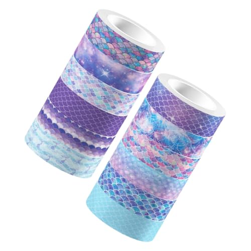 LIFKOME 12 Rollen Meerjungfrau Washi Tape Dekoratives Bastelband mit Schimmerndem Farbverlauf Vielseitig Verwendbar für Scrapbook Tagebuch Fotoalbum Selbstklebend Leicht Abreißbar LIFKOME 12 Rollen Meerjungfrau Washi Tape Dekoratives Bastelband mit Schimmerndem Farbverlauf Vielseitig Verwendbar für Scrapbook Tagebuch Fotoalbum Selbstklebend Leicht Abreißbar von LIFKOME