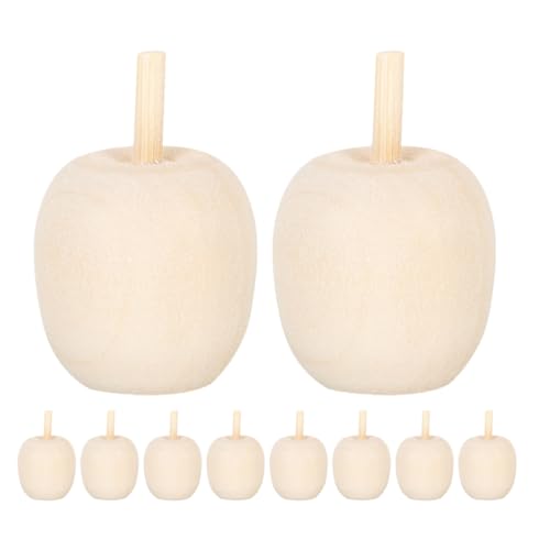 LIFKOME 12 Stück Diy Unbemalte Holzfrüchte Bastelset Kreative Deko für Malen und Gestalten für Raumdekoration und Handwerksprojekte von LIFKOME