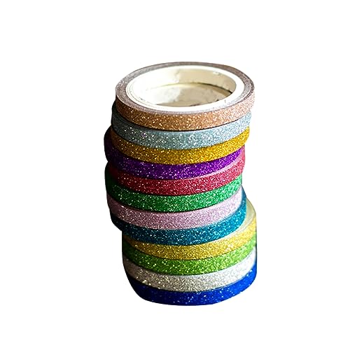 LIFKOME 12 Stück Glitzer Washi Tape Dekorative Klebebänder für Scrapbooking DIY Planer und Bunte Masking Tape zum Verzieren von Fotoalben Zufällige Farben Zufällige Farbe Zufällige Farbe LIFKOME 12 Stück Glitzer Washi Tape Dekorative Klebebänder für Scrapbooking DIY Planer und Bunte Masking Tape zum Verzieren von Fotoalben Zufällige Farben Zufällige Farbe Zufällige Farbe von LIFKOME