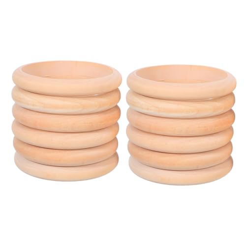 LIFKOME 12 Stück Naturbelassene Holzarmreifen Blanko Breit Innendurchmesser Außendurchmesser Glatte Oberfläche für DIY Schmuckanhänger Bastelprojekte und Individuelle Bemalung LIFKOME 12 Stück Naturbelassene Holzarmreifen Blanko Breit Innendurchmesser Außendurchmesser Glatte Oberfläche für DIY Schmuckanhänger Bastelprojekte und Individuelle Bemalung von LIFKOME
