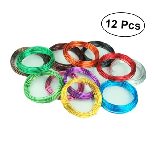 LIFKOME 12 Stück Teiliges Bunter Aluminiumdraht Flexibel für Schmuckherstellung Armbänder Halsketten DIY Basteln Handarbeiten von LIFKOME