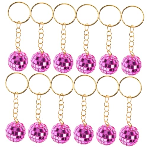 LIFKOME 12 Stück Teiliges Disco Kugel Schlüsselanhänger Set mit Mini Spiegelkugeln Rosa Akzent Stilvolle Auto Party Deko Elegante Reflektierende Diskokugel Anhänger für Hochzeiten und LIFKOME 12 Stück Teiliges Disco Kugel Schlüsselanhänger Set mit Mini Spiegelkugeln Rosa Akzent Stilvolle Auto Party Deko Elegante Reflektierende Diskokugel Anhänger für Hochzeiten und von LIFKOME
