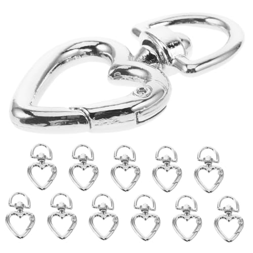 LIFKOME 12 Stück Teiliges Herzförmige Karabiner Schlüsselanhänger Clips aus Silberfarben Kleine Federschnalle für DIY Projekte Taschen Schmuckzubehör Einfache Befestigung Vielseitig LIFKOME 12 Stück Teiliges Herzförmige Karabiner Schlüsselanhänger Clips aus Silberfarben Kleine Federschnalle für DIY Projekte Taschen Schmuckzubehör Einfache Befestigung Vielseitig von LIFKOME