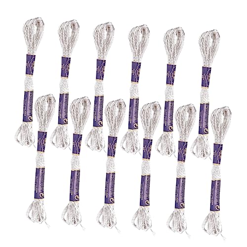 LIFKOME 12 Stück Teiliges Metallic Stickgarn Strängiger Silberner Faden für DIY Handarbeiten für Nähen und Kreative Projekte LIFKOME 12 Stück Teiliges Metallic Stickgarn Strängiger Silberner Faden für DIY Handarbeiten für Nähen und Kreative Projekte von LIFKOME