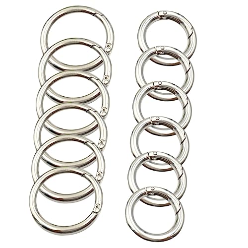 LIFKOME 12 Stück Teiliges Runder Schlüsselanhänger Clips Bunte Feder Karabinerhaken für Taschen Rucksäcke und DIY Zubehör von LIFKOME